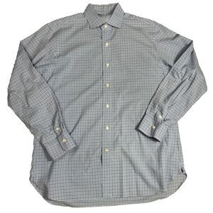 Polo Ralph‎ Lauren Men's Estate Dress Shirt Blue Plaid Size 16 40/41